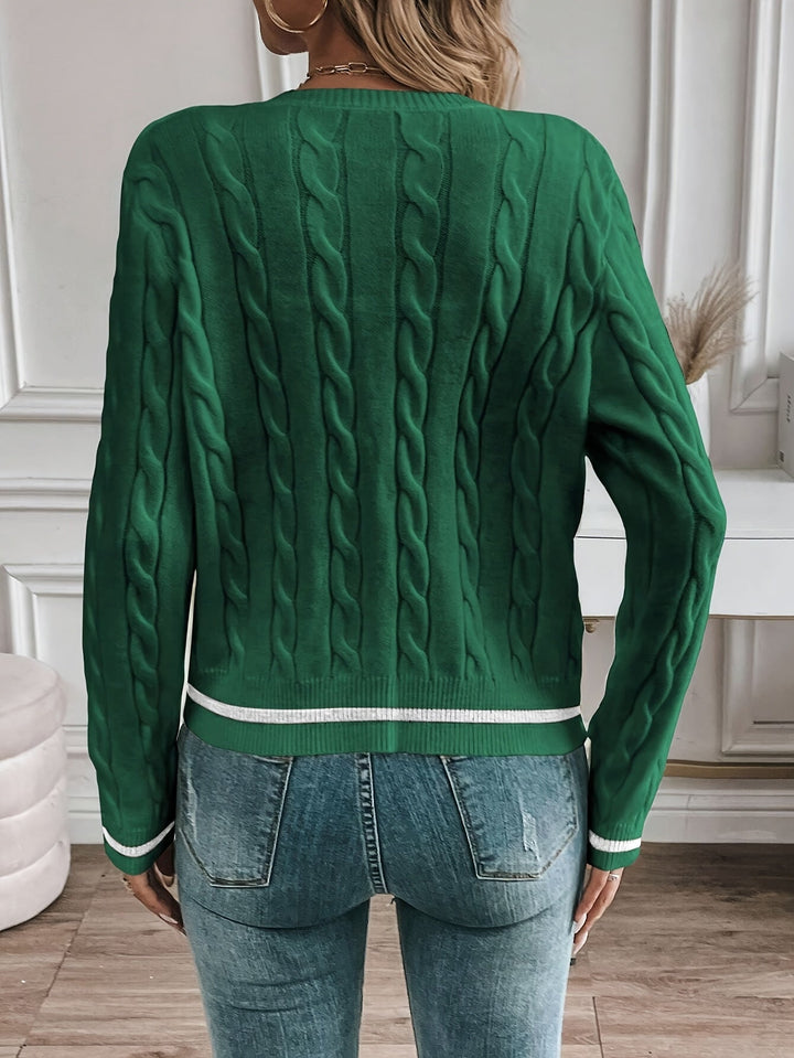 Claire | Damen Strickjacke Zopfmuster