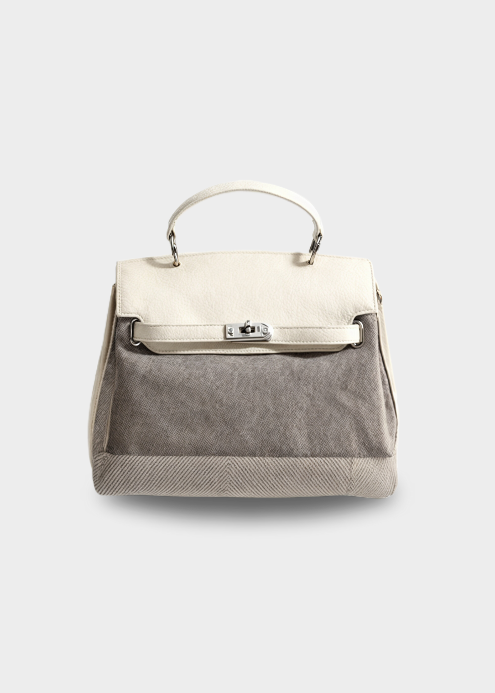 Large Canvas Bag Women – Vegan Leather Shopper with Zipper
