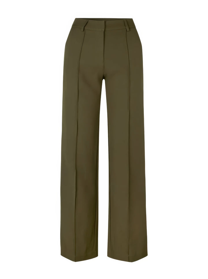 Women's high-waist pants with straight leg – Elegant business look