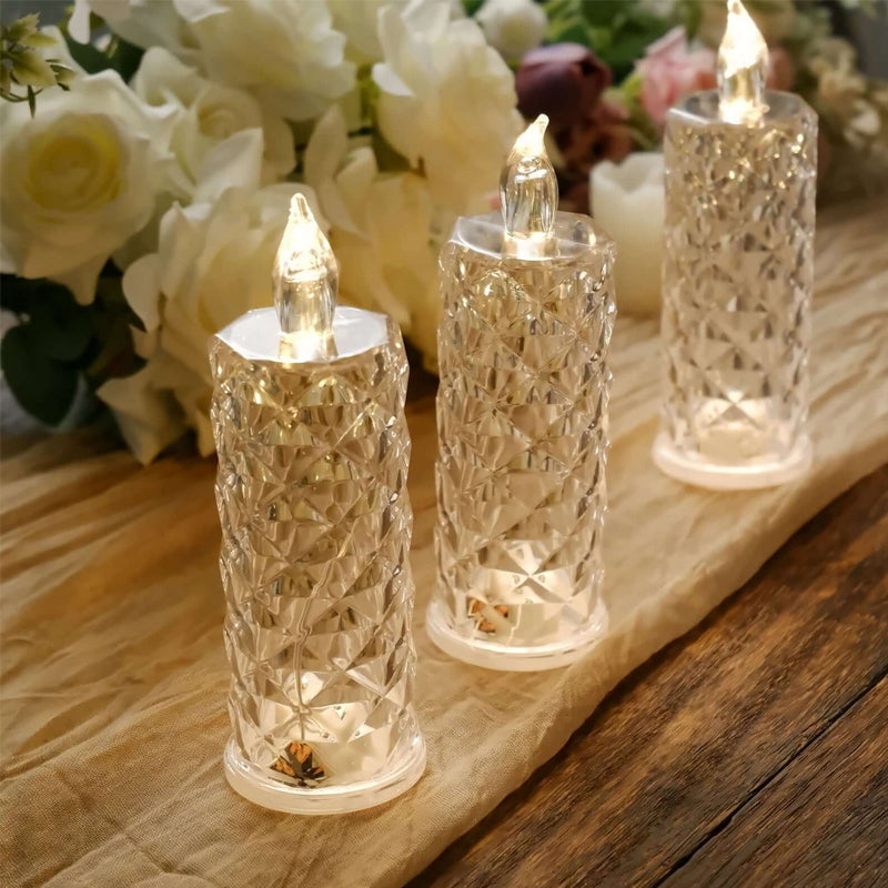 Kristall Rosen Kerzen Lampe Dekoration