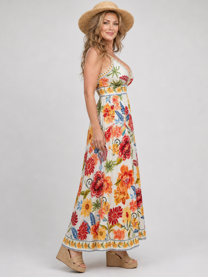 Maribelle | Ärmelloses Midikleid mit Empire-Taille