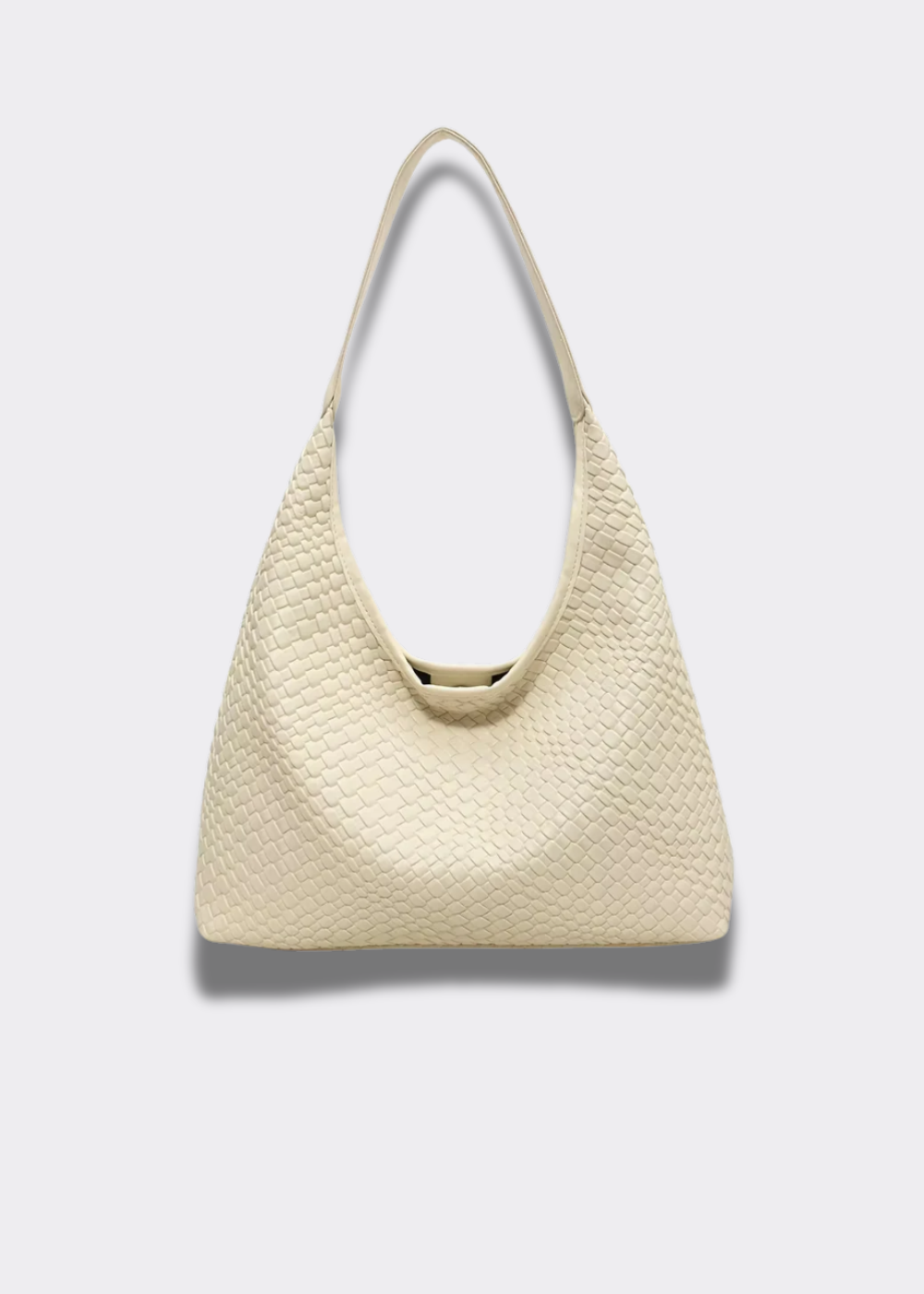 Braided Shoulder Bag – Vegan Leather with Inner Pocket