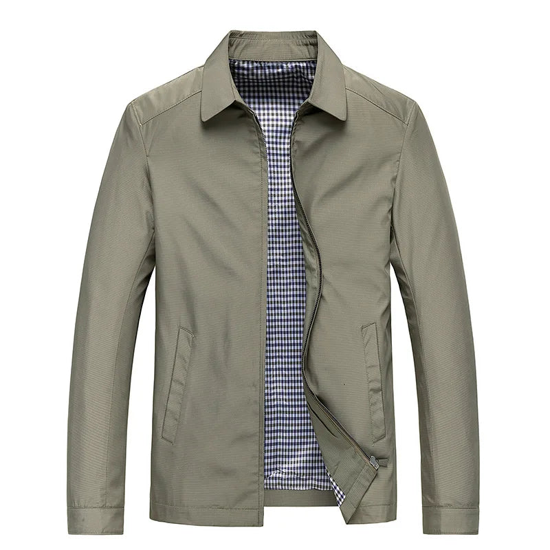 Minimalist Zip-Front Casual Summer Jacket for Men