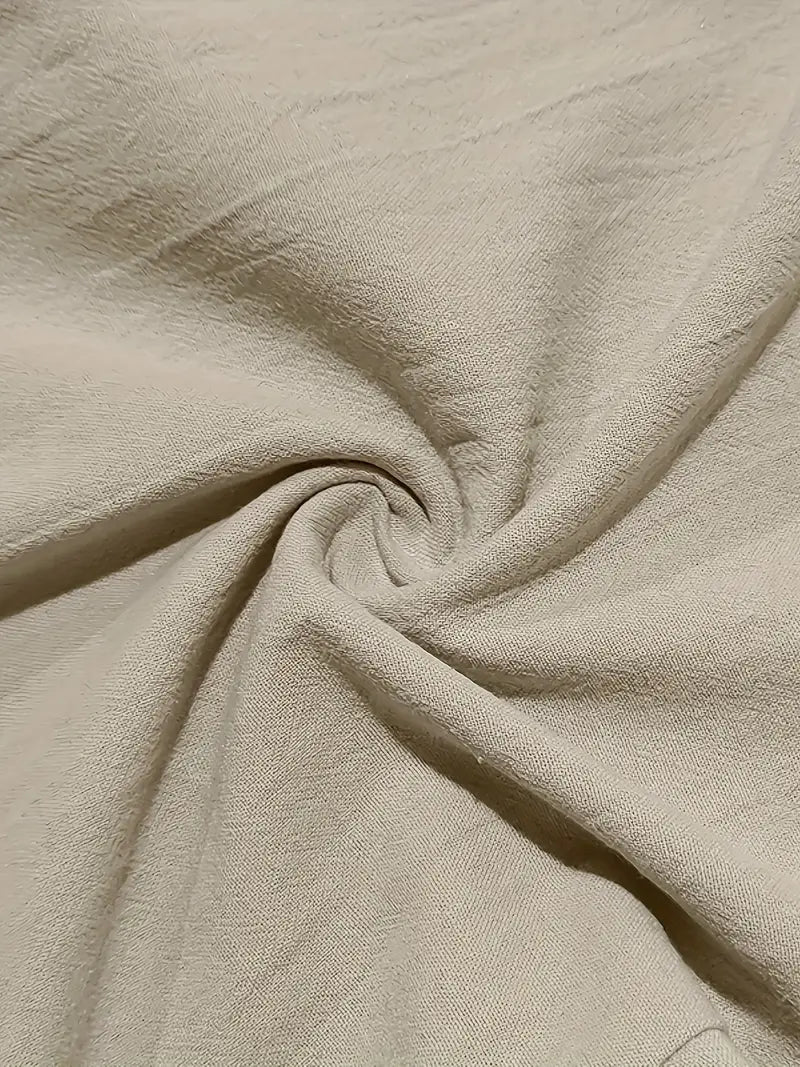 Men's Wide-Cut Linen Pants – Casual Summer Pants with Drawstring