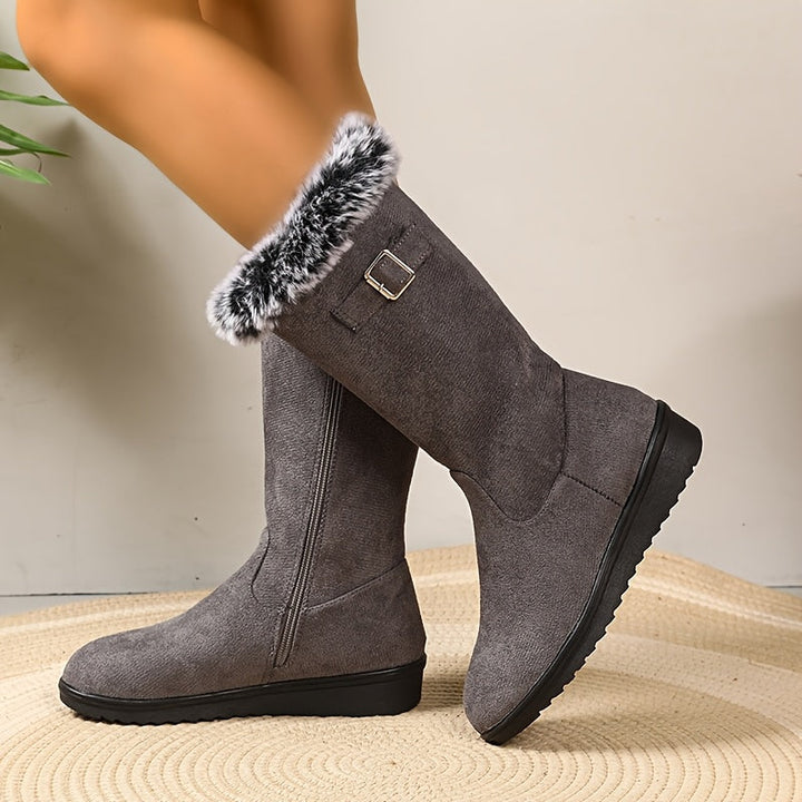 Katherine | Damen Winterstiefel mit Kunstfellbesatz