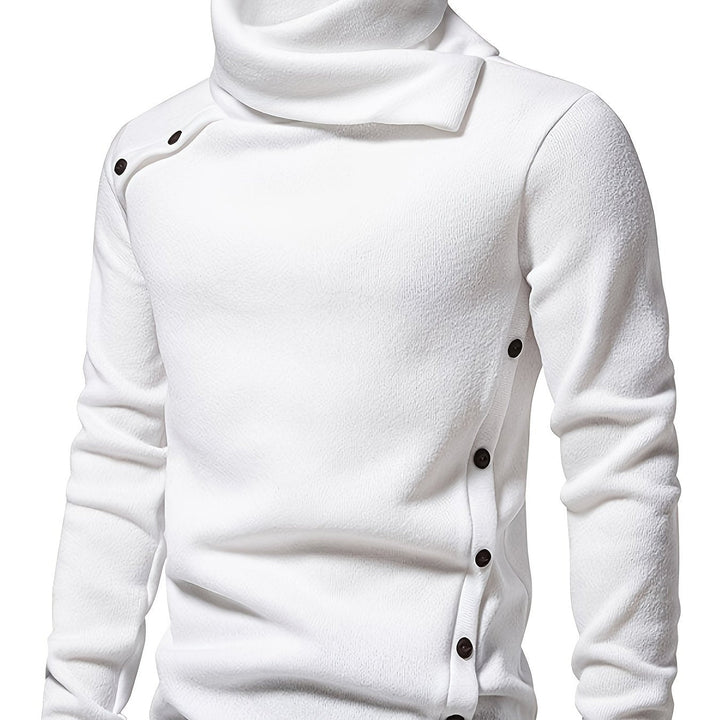 Nash | Herren Pullover mit Slouchy Kragen und Knöpfen