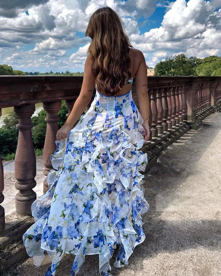 Sukienka maxi z falbanami | Lekka sukienka letnia – styl boho