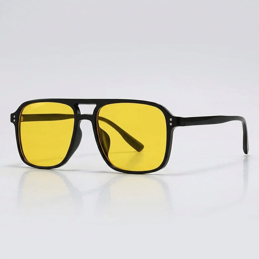 Oversized Retro Square Aviator Sunglasses – Stylish UV Protection Glasses