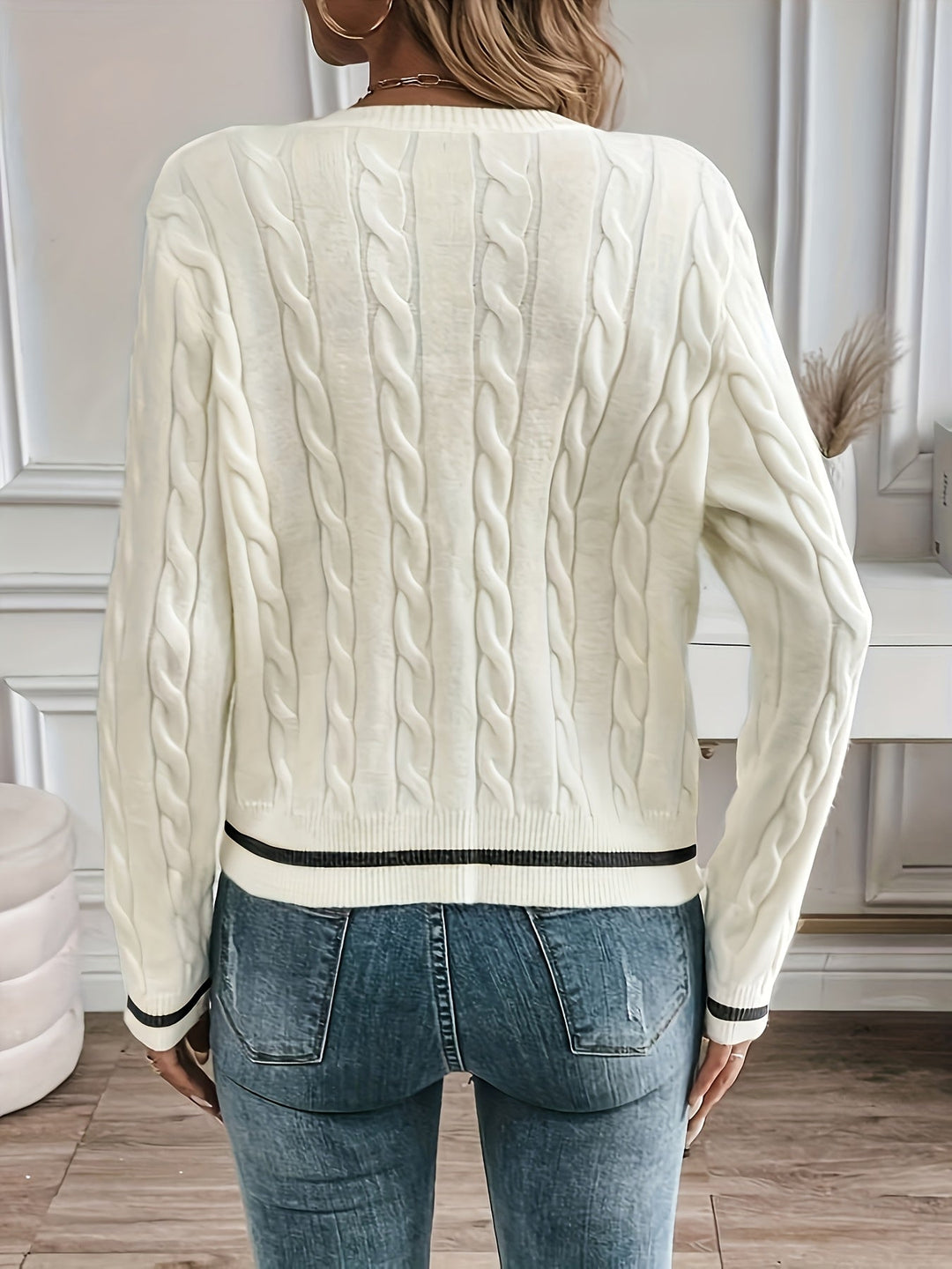 Claire | Damen Strickjacke Zopfmuster
