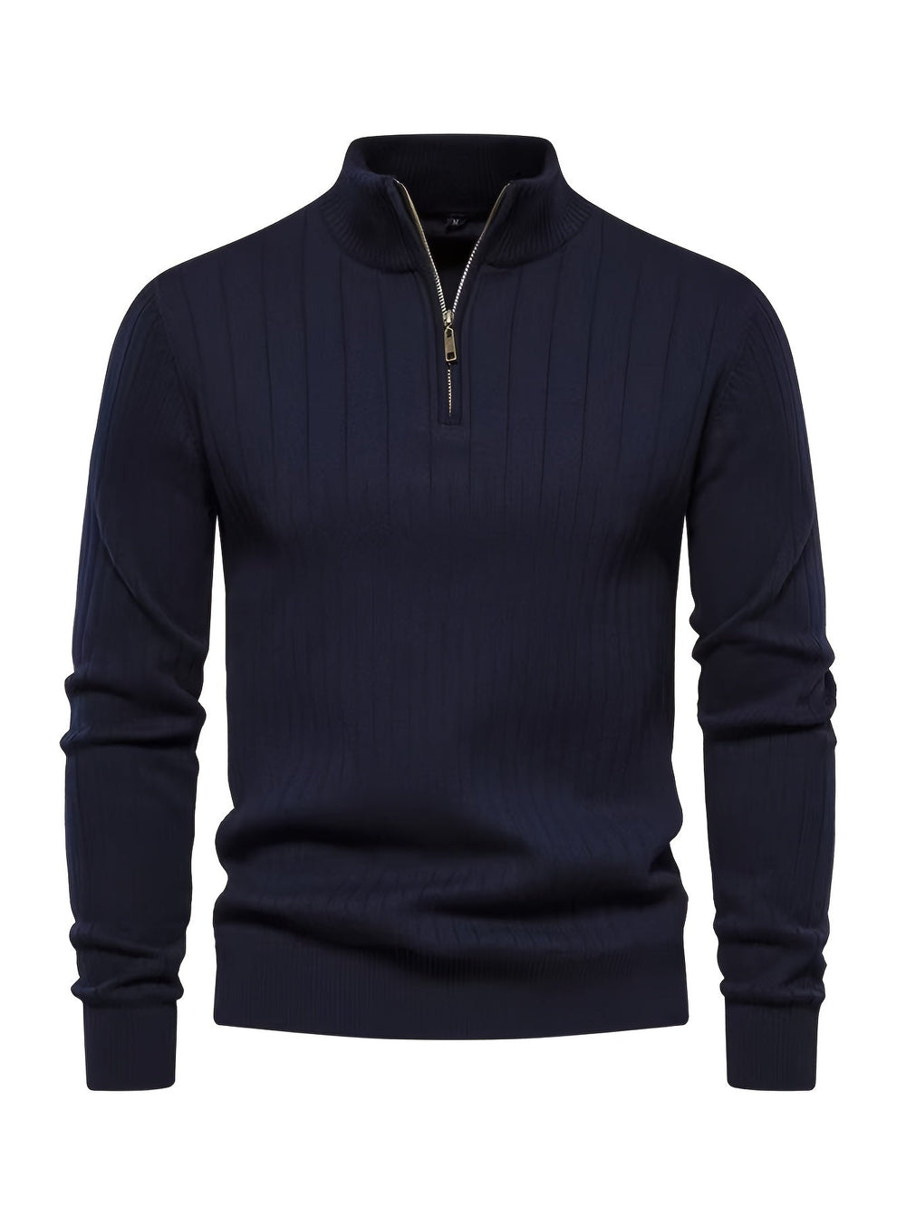 Reid | Herren Pullover mit Stehkragen und Half-Zip