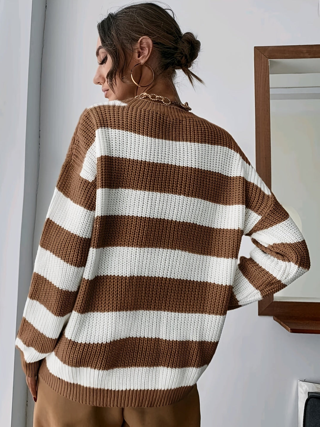 Meredith | Damen Streifen-Pullover