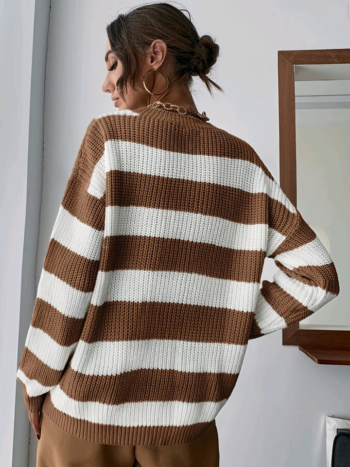 Meredith | Damen Streifen-Pullover