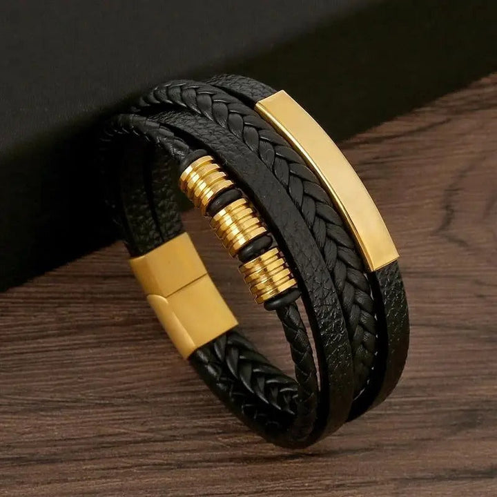 Bracelet en cuir pour homme, pour les occasions décontractées et formelles