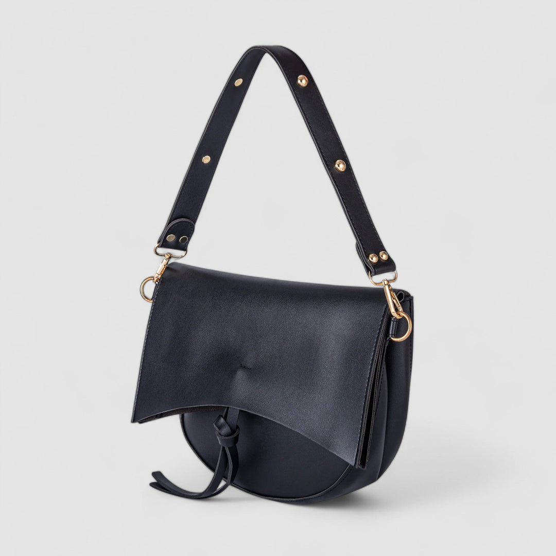 Bolso de hombro vintage para mujer – Cuero vegano con bolsa y correa de lona