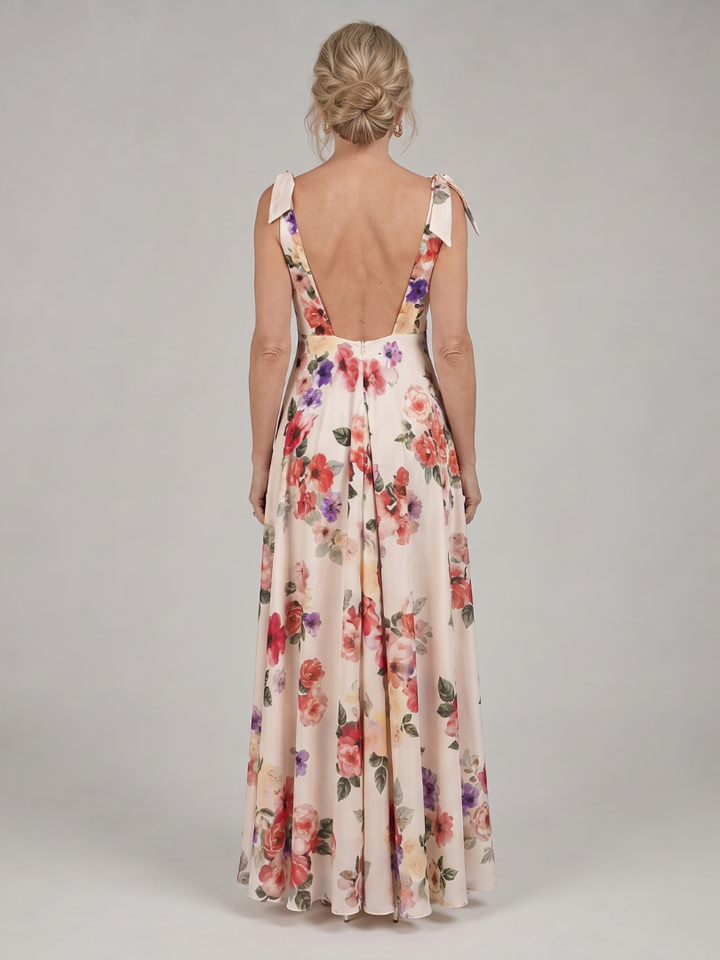 Elarose | Ärmelloses Maxikleid mit fließendem Rock