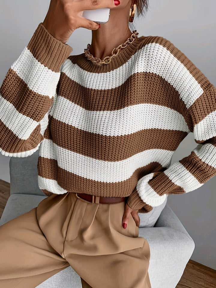 Meredith | Damen Streifen-Pullover