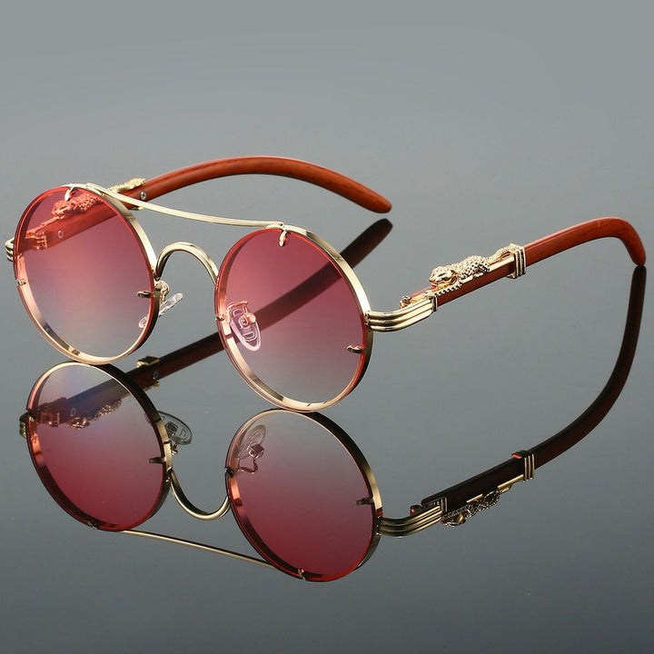 Retro Runde Metallrahmen Sonnenbrille