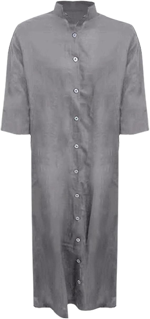 Robe chemise oversize pour femme – Robe longue décontractée avec poches