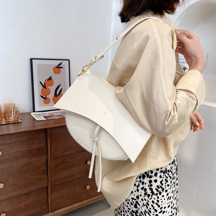 Bolso de hombro vintage para mujer – Cuero vegano con bolsa y correa de lona