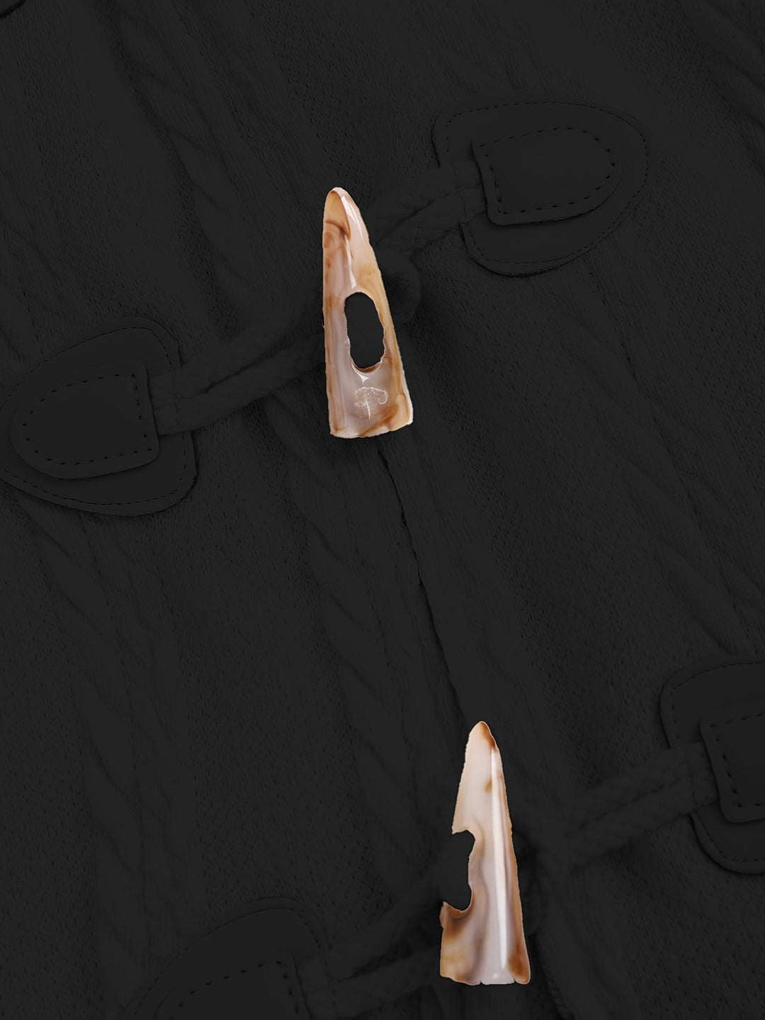 Nadia | Damen Longline Mantel mit Fellbesatz und Kapuze