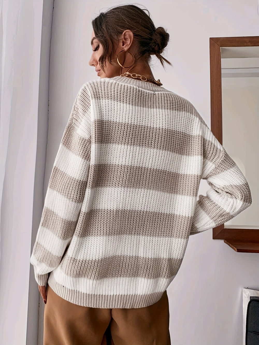 Meredith | Damen Streifen-Pullover
