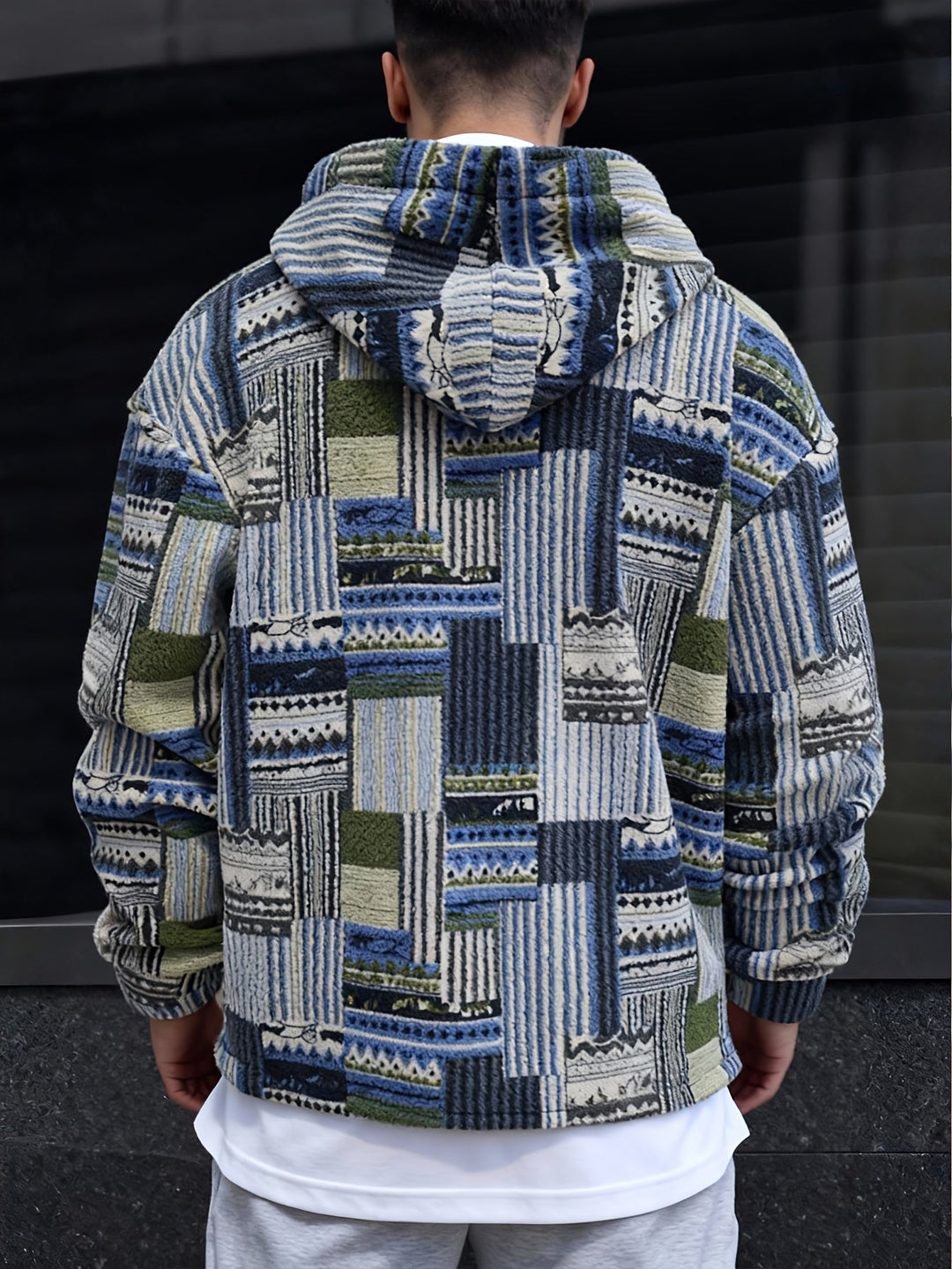 Malcolm | Herren Half-Zip Pullover gemustert