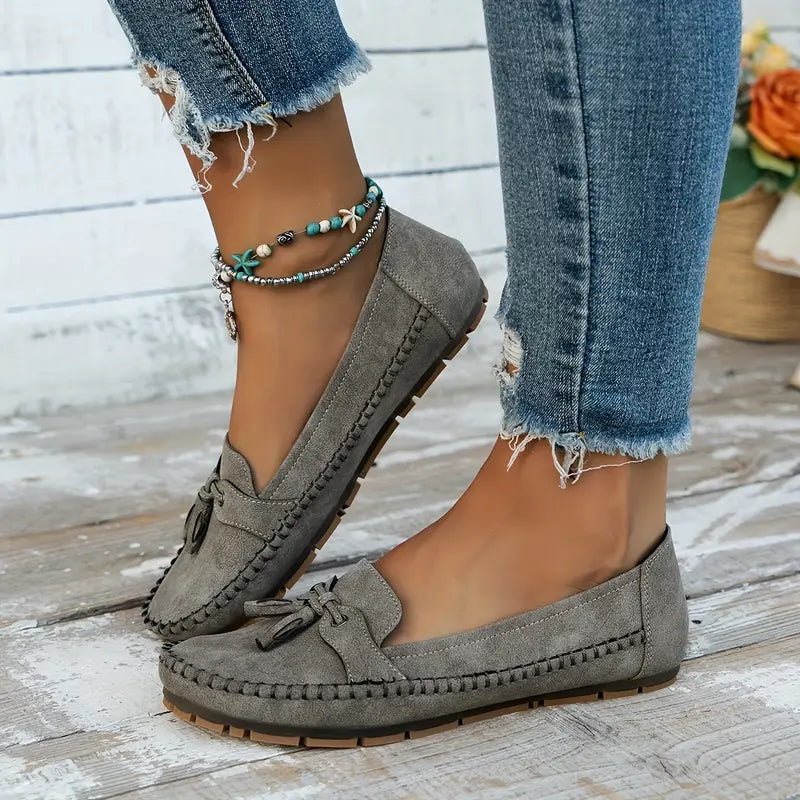 Damen Slipper aus veganem Leder mit weichem Futter – Elegante Mokassins für jeden Tag