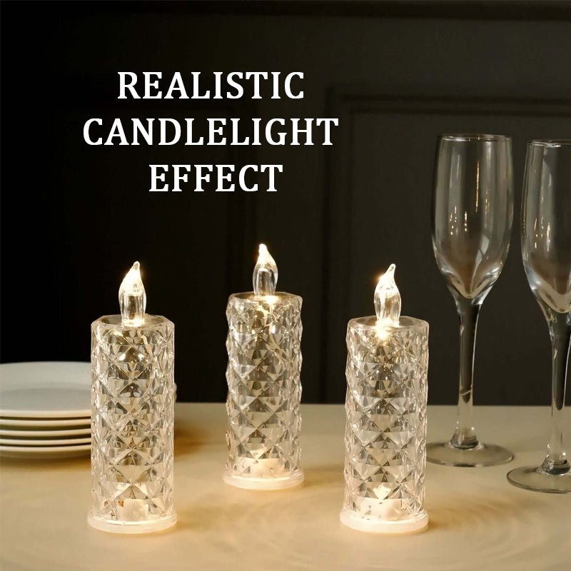 Kristall Rosen Kerzen Lampe Dekoration