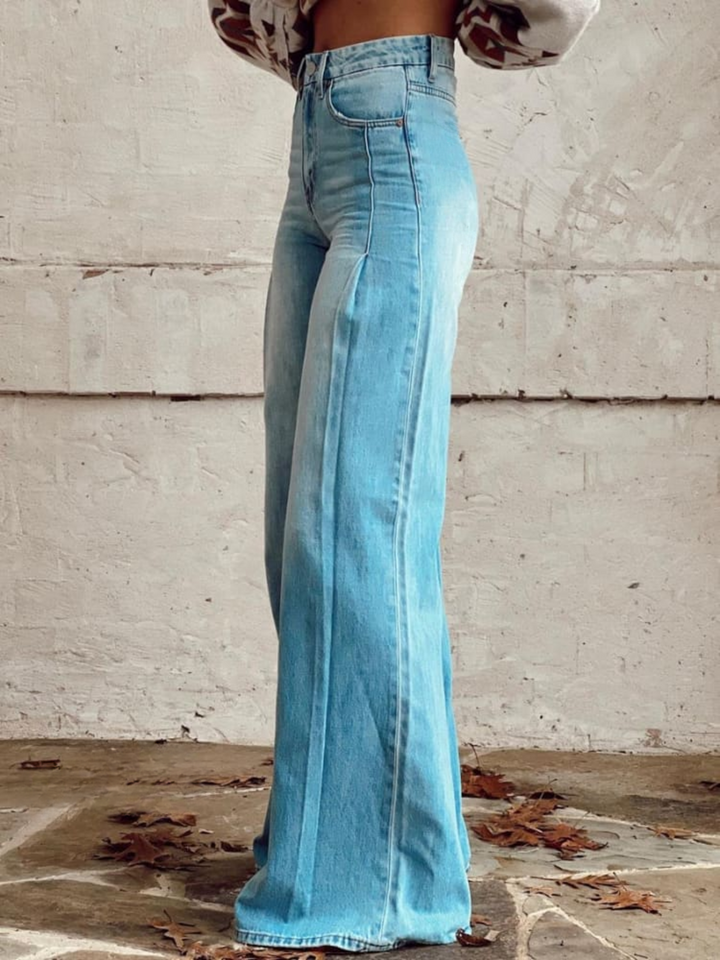 Women's Jeans – High Waist Wide Cut Denim Pants