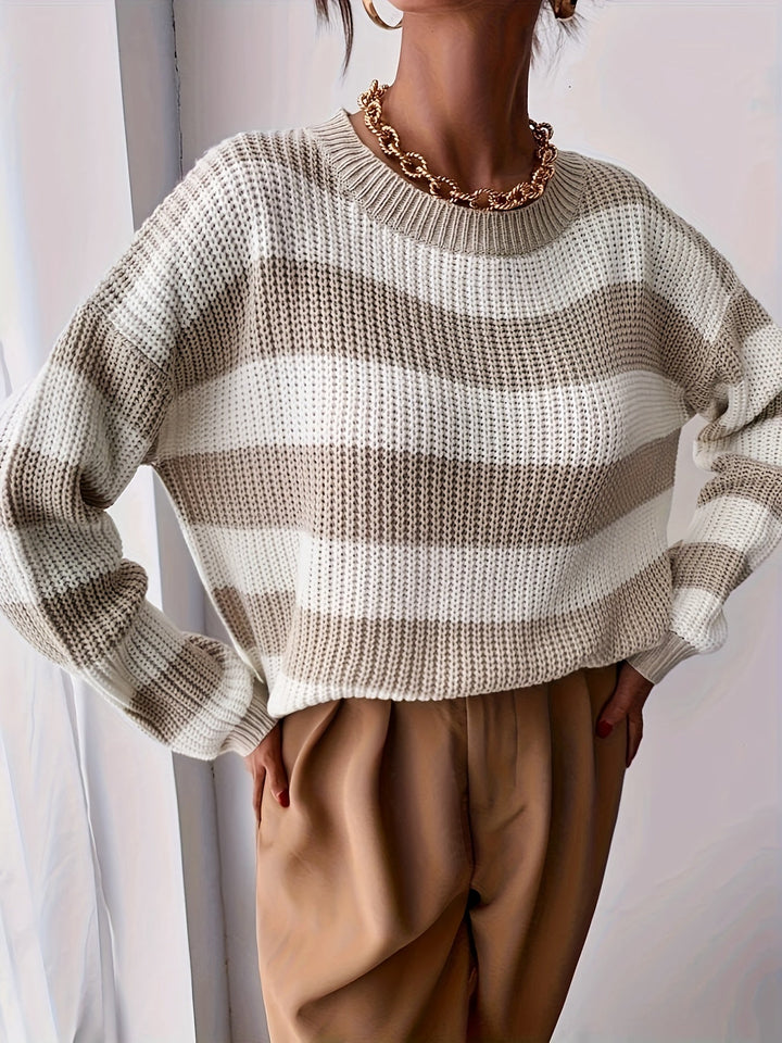 Meredith | Damen Streifen-Pullover