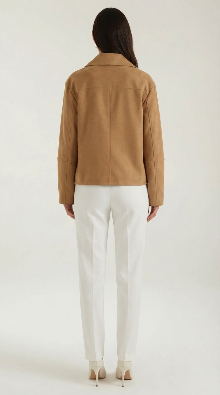 Damen Kurze Jacke mit Knopfleiste Für Casual Tage