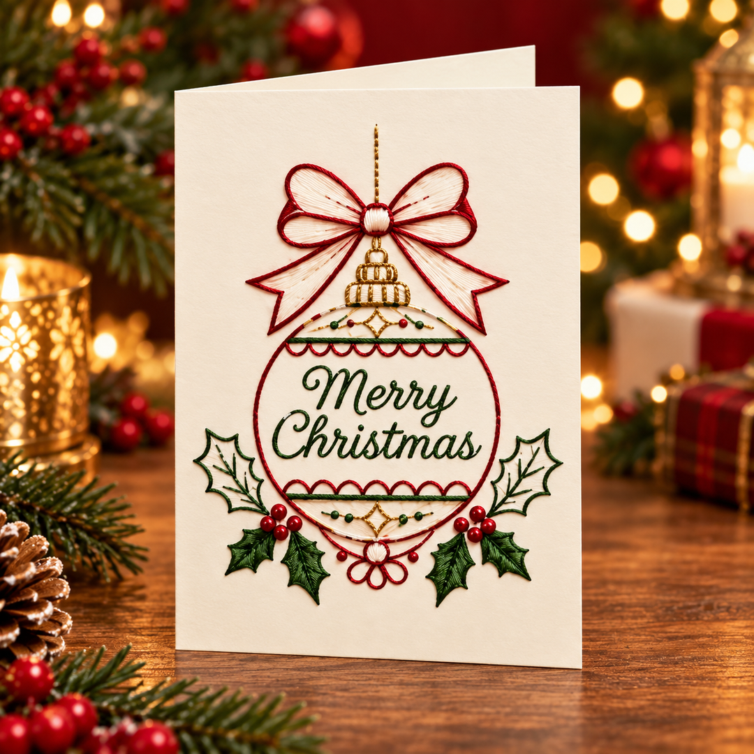 Stitchmas | Weihnachts-Stickset mit vorgedrucktem Muster