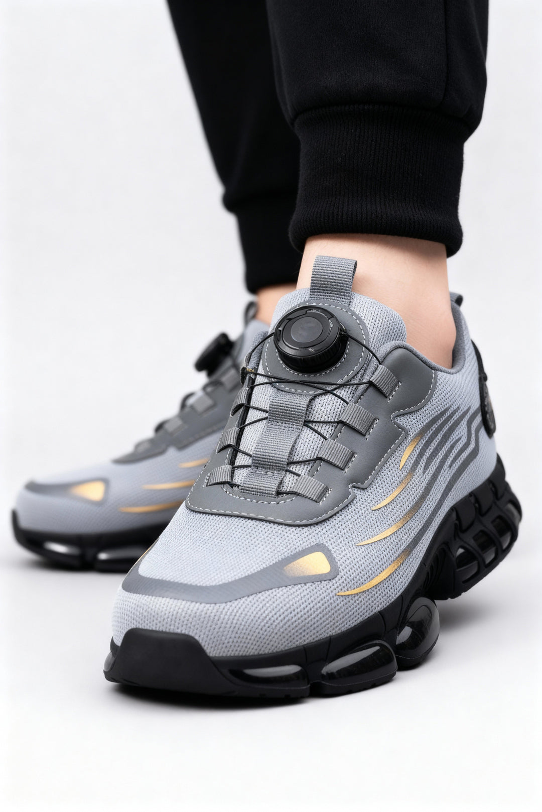 Zapatillas de seguridad para mujer con puntera de acero y suela antiperforación – Calzado de trabajo ligero