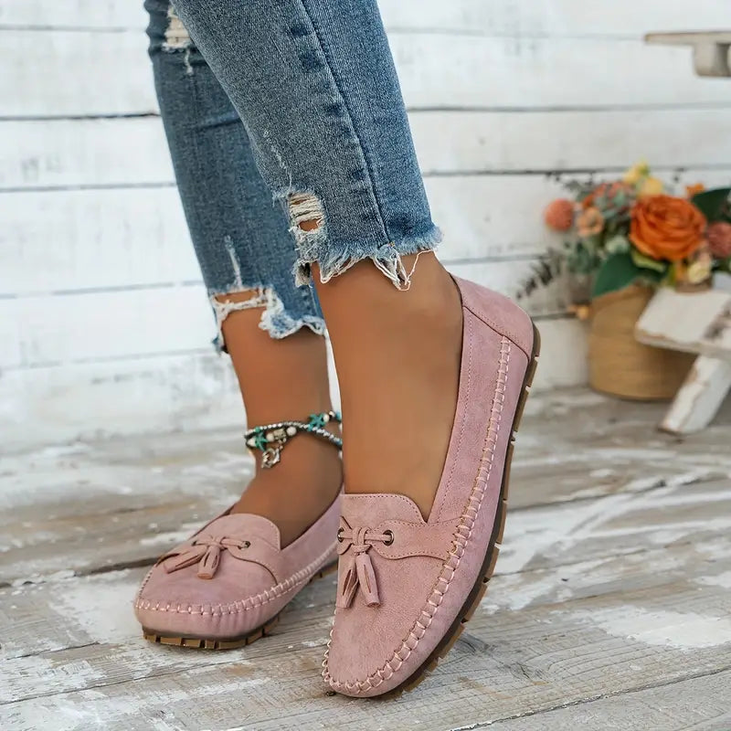 Damen Slipper aus veganem Leder mit weichem Futter – Elegante Mokassins für jeden Tag