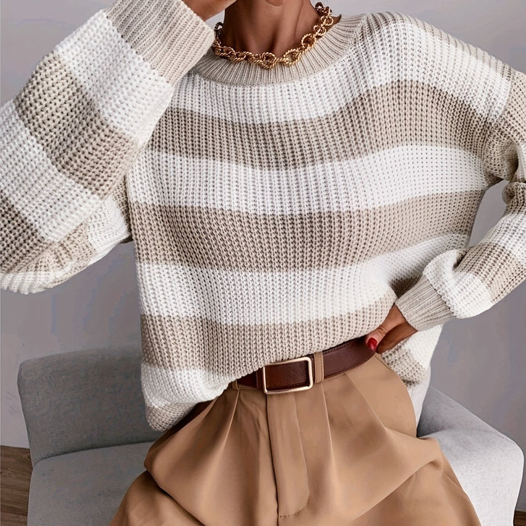 Meredith | Damen Streifen-Pullover