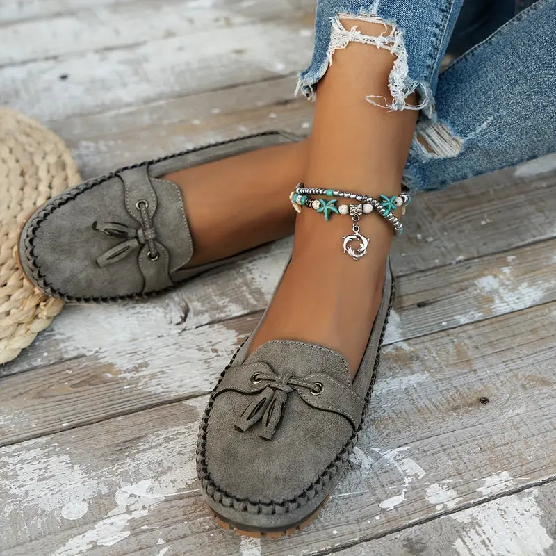 Damen Slipper aus veganem Leder mit weichem Futter – Elegante Mokassins für jeden Tag
