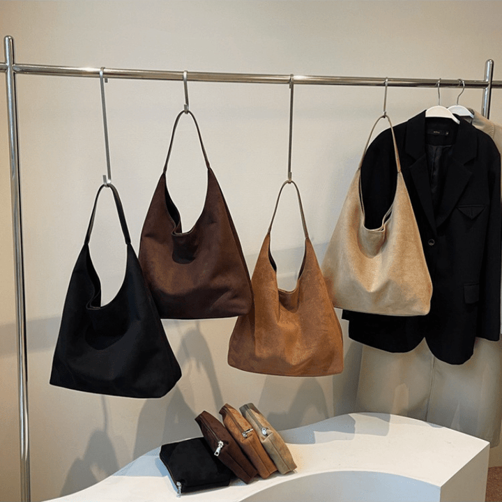 Veganer Leder Strandtasche – Große Sommertasche mit Seilgriffen