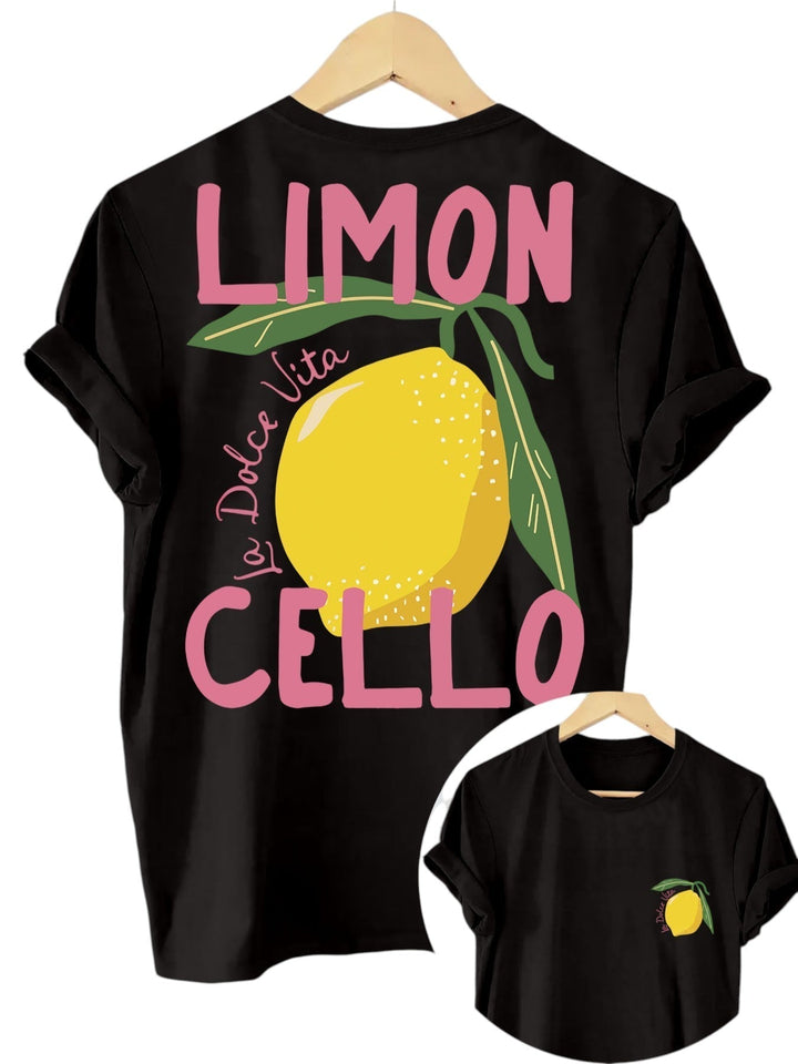 Limoncello Summer T-Shirt with Lemon Print – Oversized Unisex