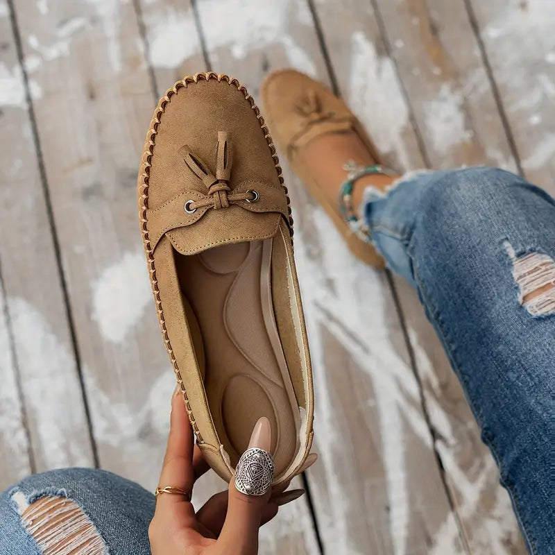 Damen Slipper aus veganem Leder mit weichem Futter – Elegante Mokassins für jeden Tag