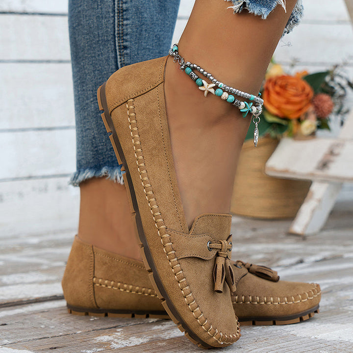 Damen Slipper aus veganem Leder mit weichem Futter – Elegante Mokassins für jeden Tag