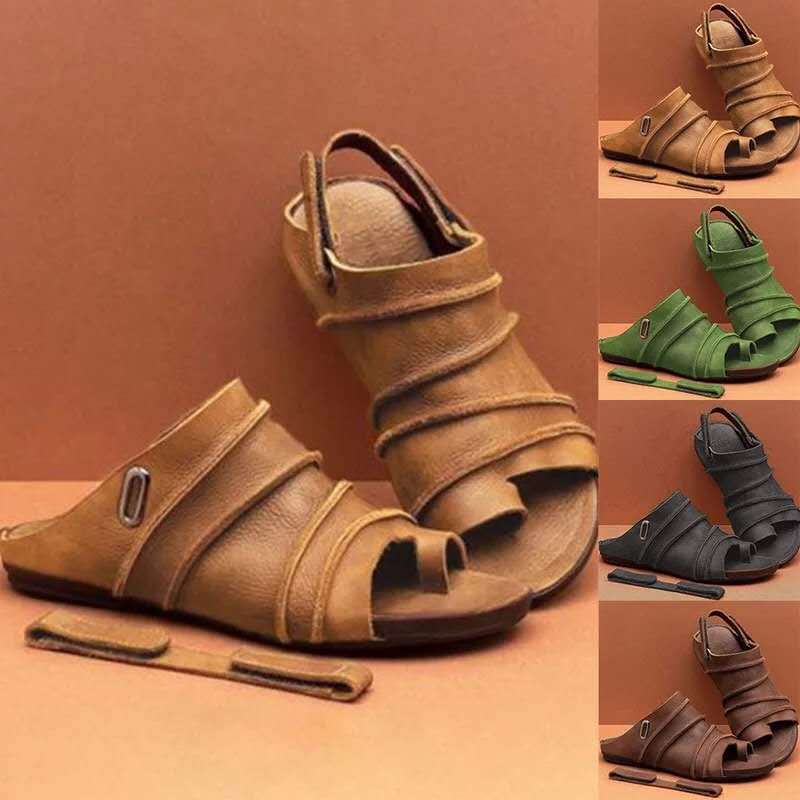 Women's Orthopedic Leather Sandals for Foot Correction