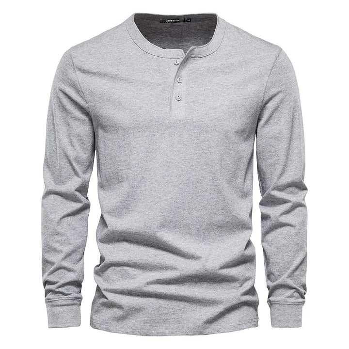 Herren Langarm Shirt Knopen Casual Bequeme Pasvorm