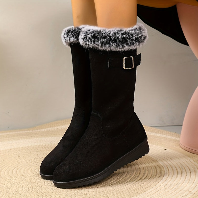Katherine | Damen Winterstiefel mit Kunstfellbesatz