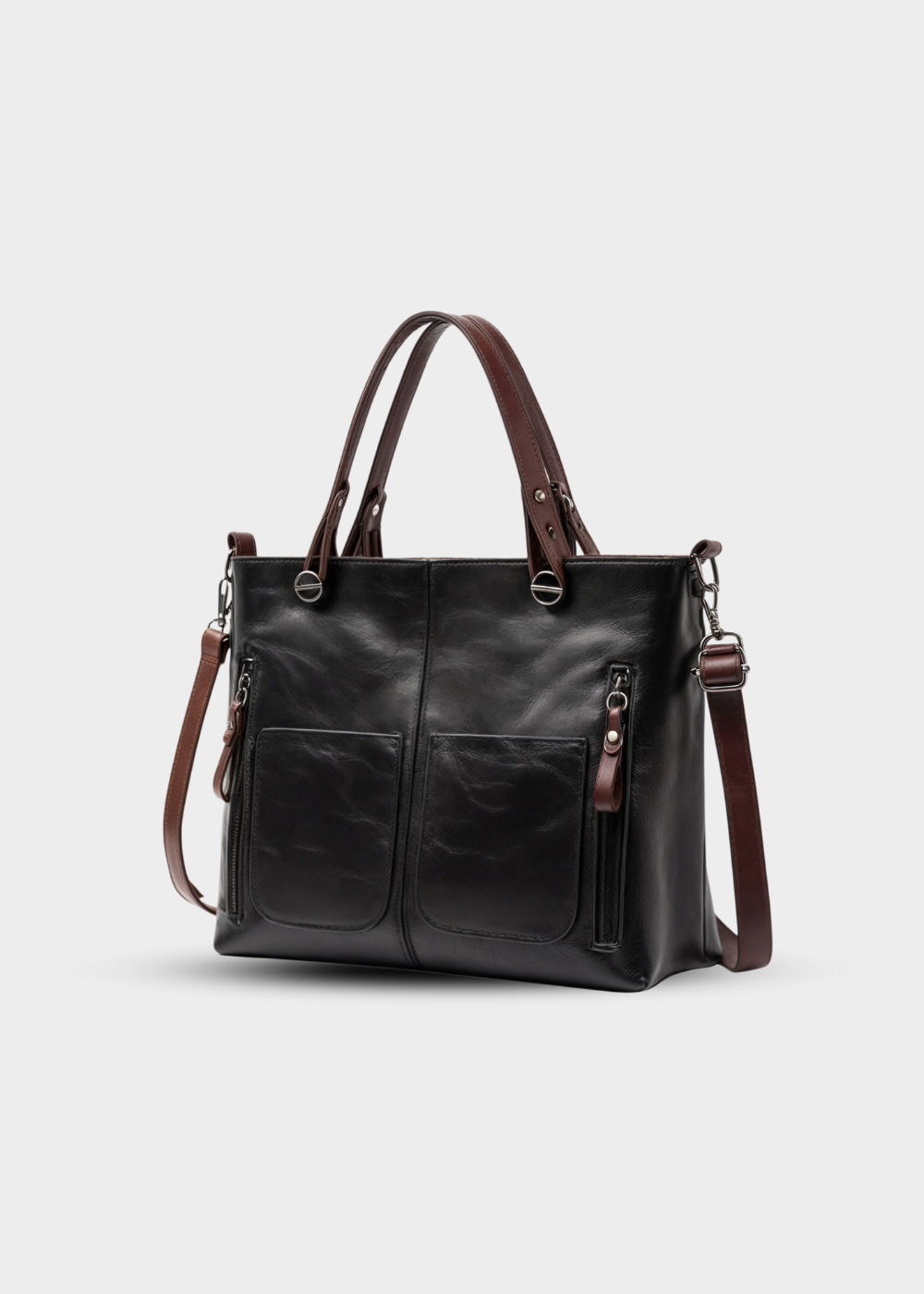 Vegan handbag women – medium-sized shoulder bag with handles