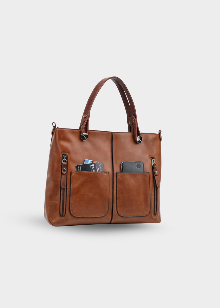 Vegan handbag women – medium-sized shoulder bag with handles