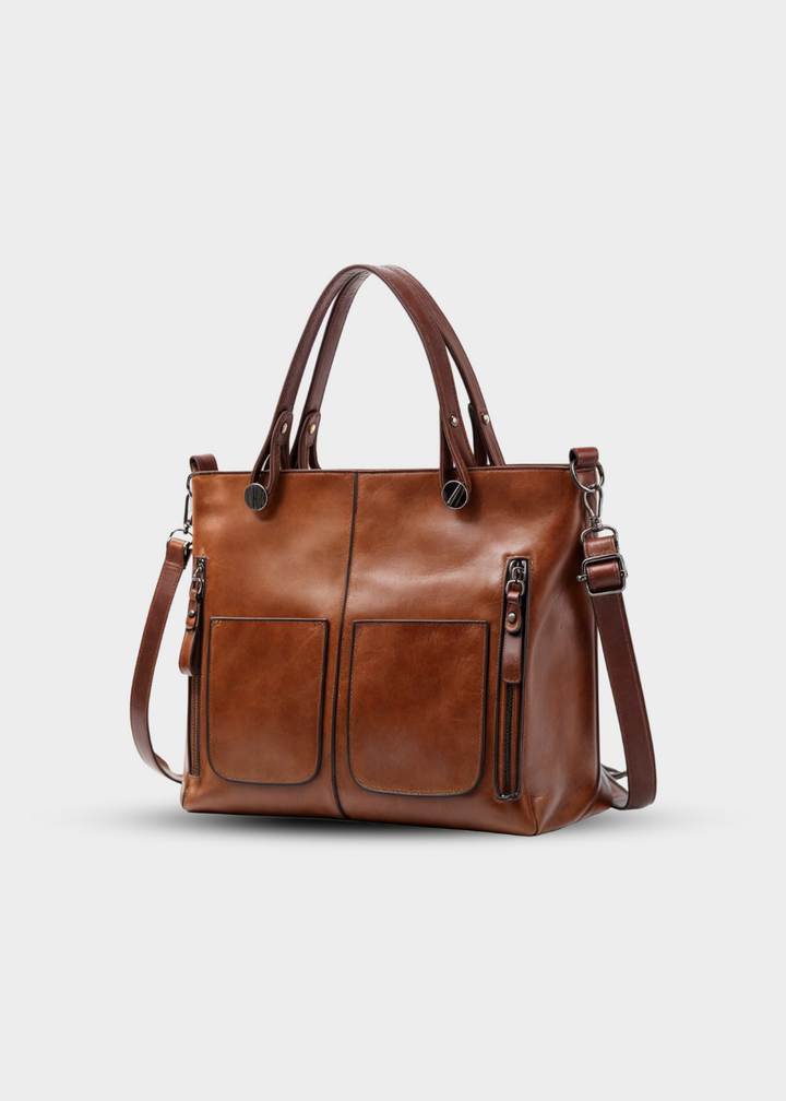 Vegan handbag women – medium-sized shoulder bag with handles