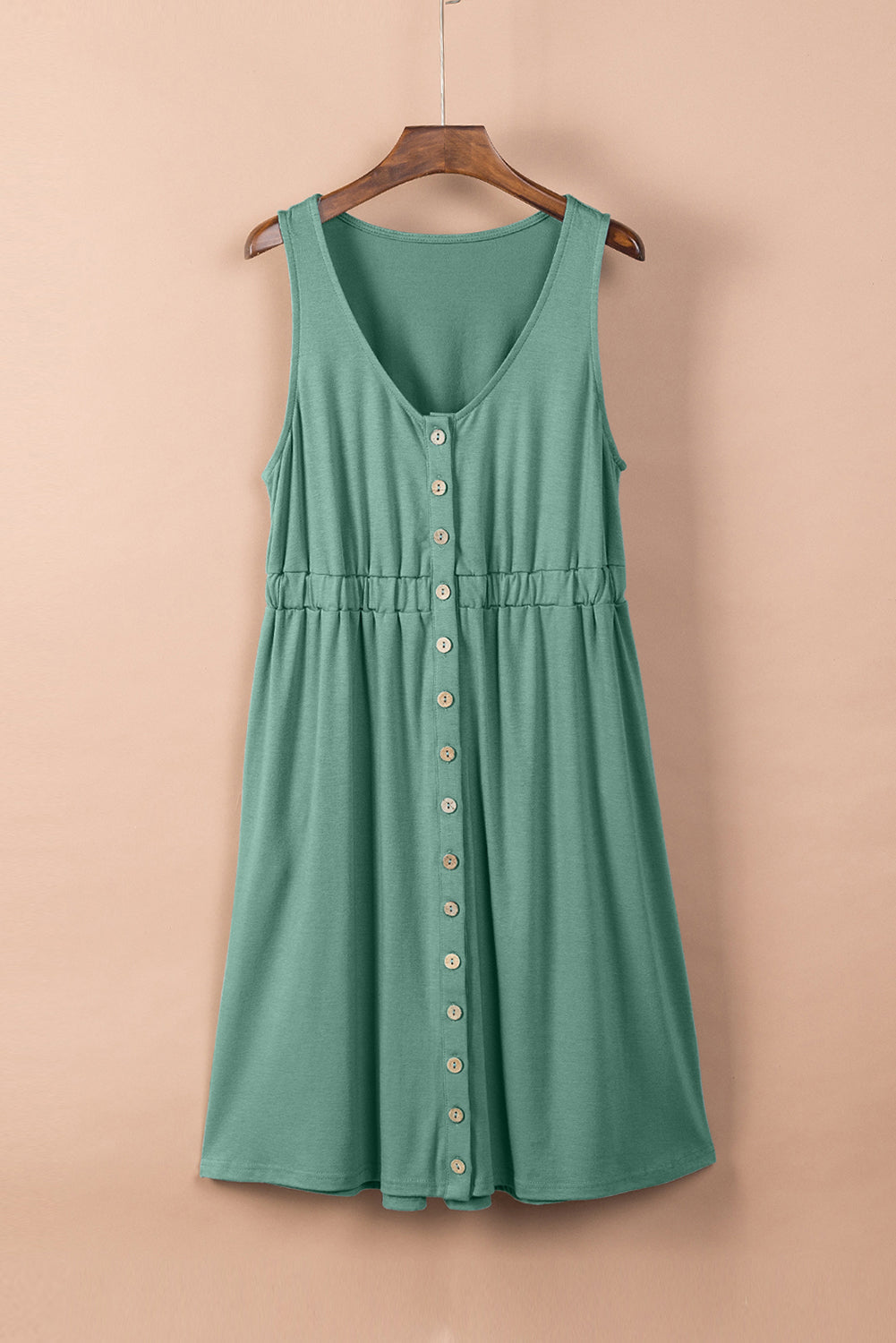 Armelloses Mini Dress Tencel - Modal High Waist Draped Detail