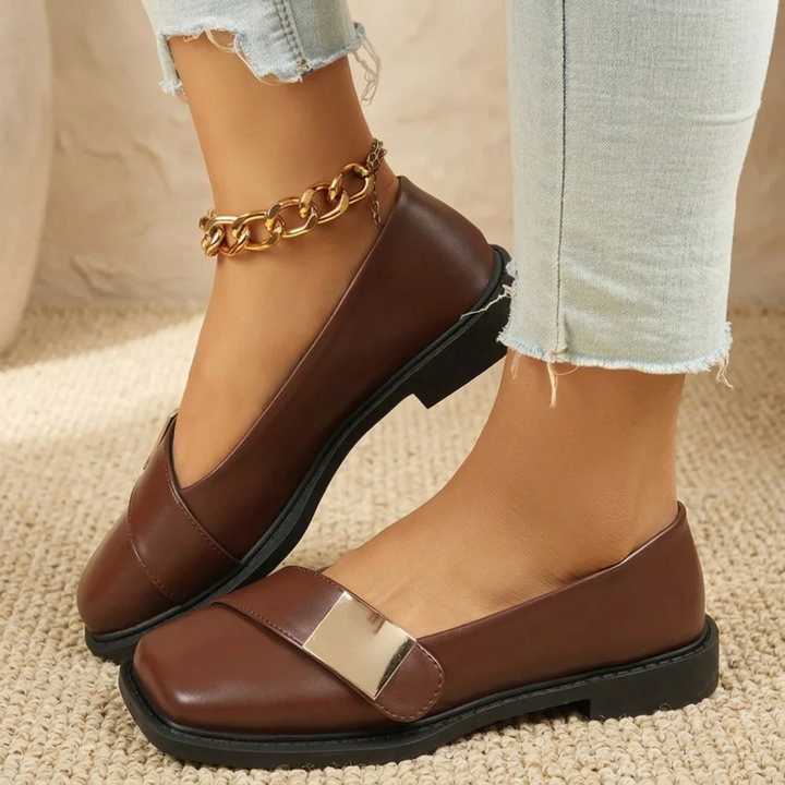 Mocassins carrés slip-on pour femmes – Chaussures décontractées à la mode