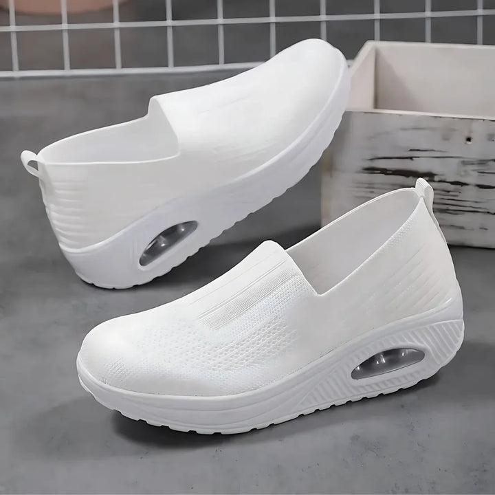 Damen Komfort Keil Slip-On Sneaker – Orthopädische Freizeit Gehen Schuhe