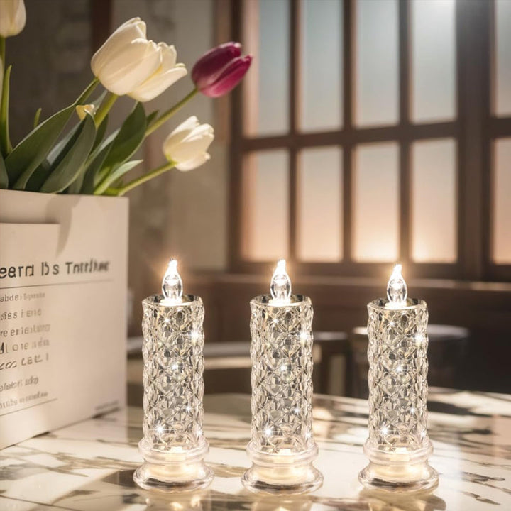 Kristall Rosen Kerzen Lampe Dekoration